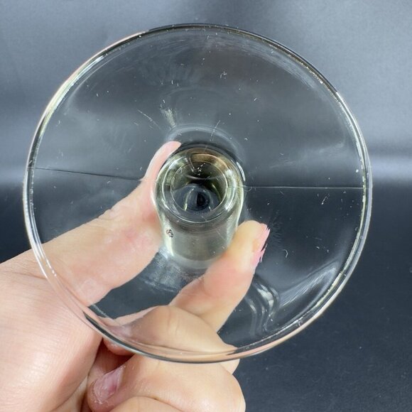 Bormioli Rocco Italian Glasses Cups Flutes Set 3 Smokey Olive Swirl Stem Clear - Picture 9 of 10